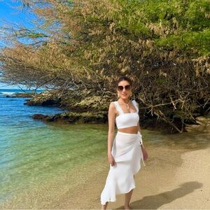White Padded Bikini Top and Matching Bottoms